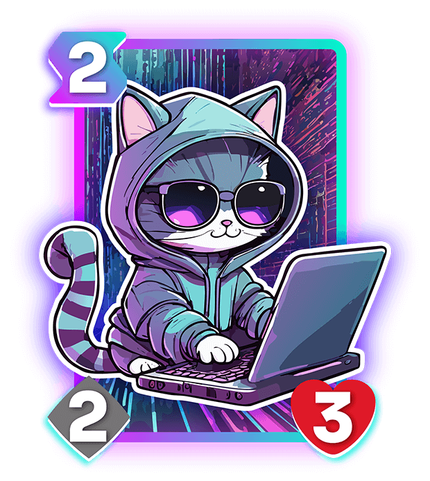 Hacker Cat Battlepet Card