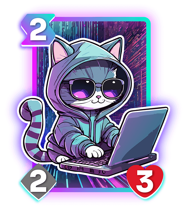 Hacker Cat Battlepet Card